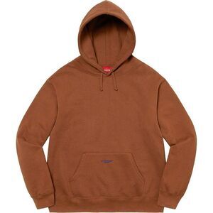 SUPREME MICRO LOGO HOODED SWEATSHIRT in Brown
